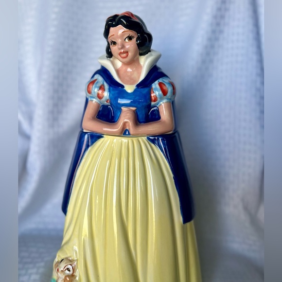 VINTAGE DISNEY SNOW WHITE TREASURE CRAFT 15" NEW COOKIE JAR NIB - Picture 4 of 13